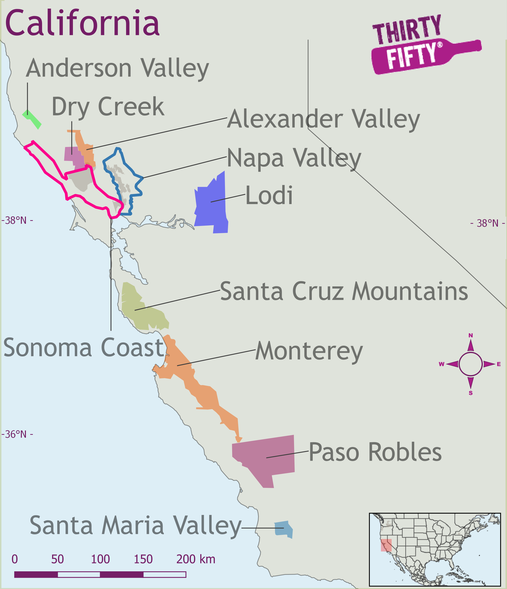 Wine Region Map
