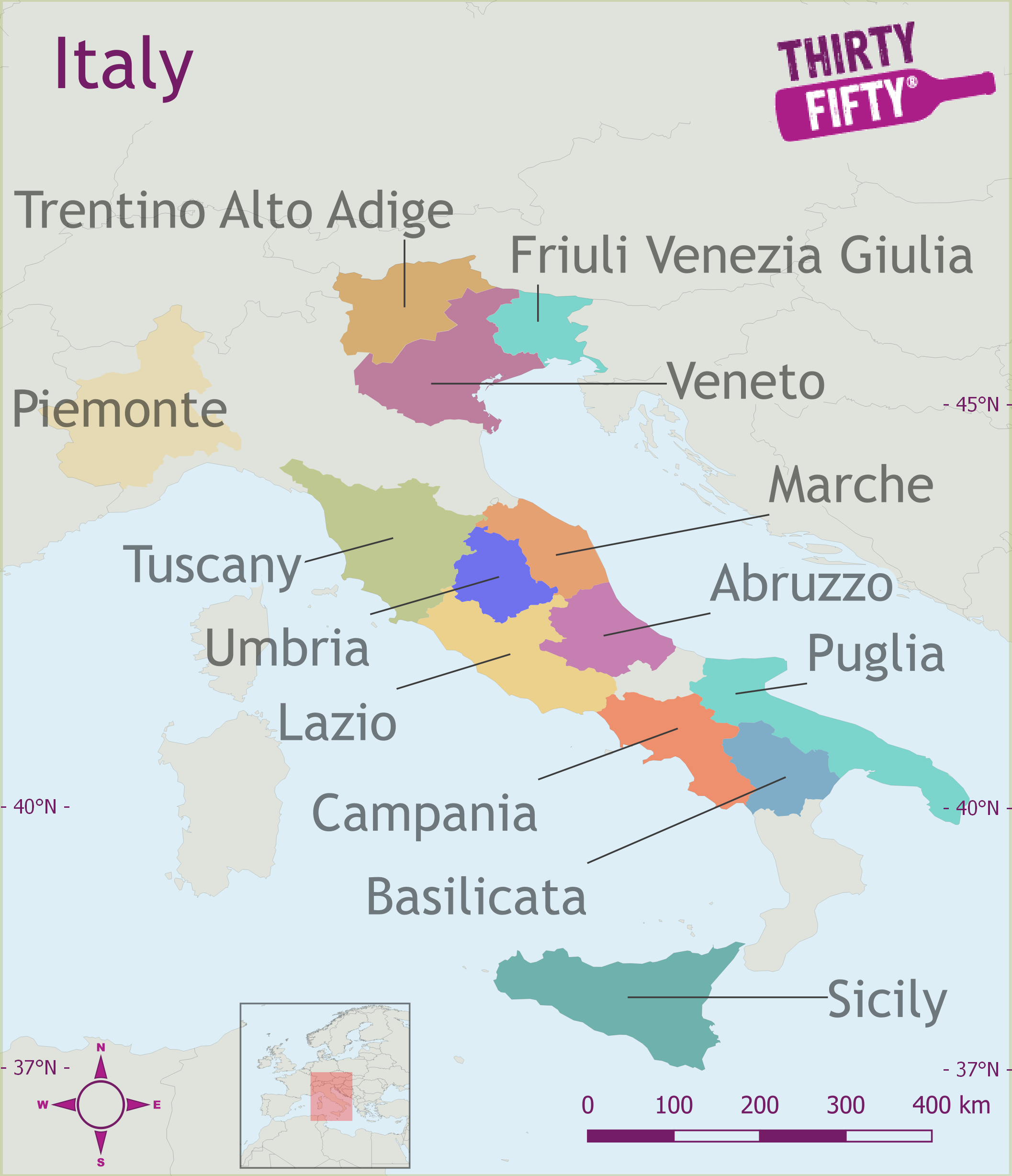 Wine Region Map