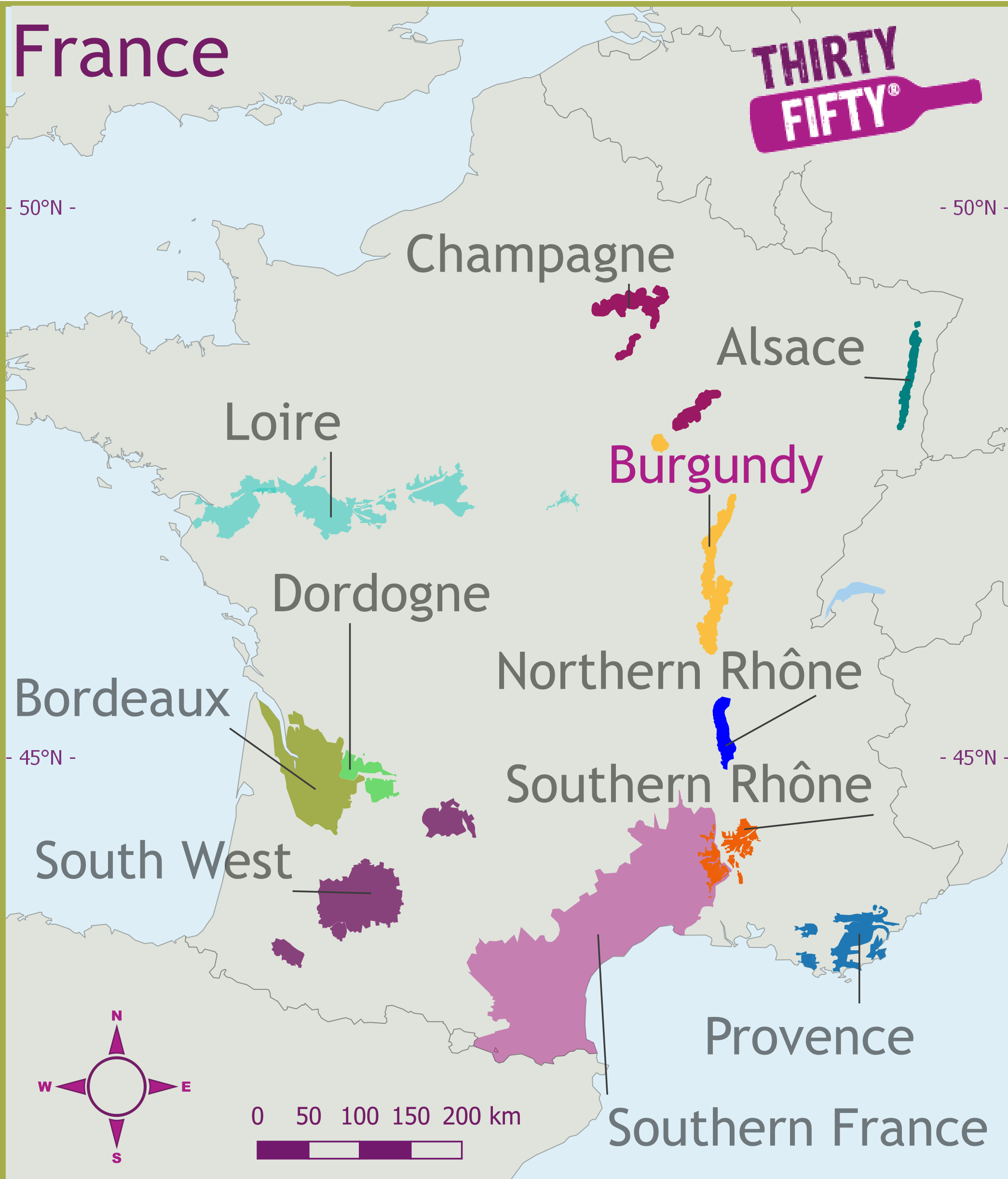 Wine Region Map Wine Region Map